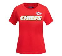 Pro Standard Womens NFL Kansas City Chiefs Classic Chenille Short Sleeve Slim Tee Red Xs
