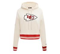 Pro Standard Womens Nfl Kansas City Chiefs Retro Classics Cropped Pullover Hoodie Eggshell/Red M