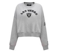 Pro Standard Womens NFL Las Vegas Raiders Classic Chenille Crewneck Sweatshirt Heather Grey 2Xl