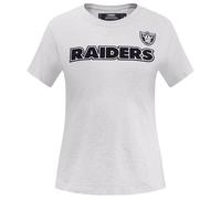 Pro Standard Womens NFL Las Vegas Raiders Classic Chenille Short Sleeve Slim Tee Heather Grey Xs