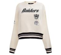 Pro Standard Womens NFL Las Vegas Raiders Retro Classics Crewneck Sweatshirt Eggshell/Black 2Xl