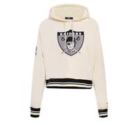 Pro Standard Womens NFL Las Vegas Raiders Retro Classics Cropped Pullover Hoodie Eggshell/Black L