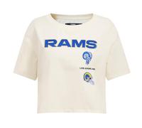 Pro Standard Womens NFL Los Angeles Rams Retro Classics Short Sleeve Boxy Tee Eggshell XL