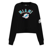 Pro Standard Womens NFL Miami Dolphins Classic Chenille Crewneck Sweatshirt Black Xl