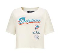 Pro Standard Womens NFL Miami Dolphins Retro Classics Short Sleeve Boxy Tee Eggshell M