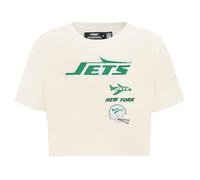 Pro Standard Womens NFL New York Jets Retro Classics Short Sleeve Boxy Tee Eggshell L