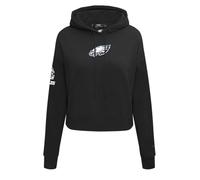 Pro Standard Womens NFL Philadelphia Eagles Classic Chenille Cropped Pullover Hoodie Black L