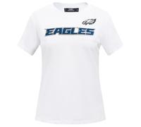 Pro Standard Womens NFL Philadelphia Eagles Classic Chenille Short Sleeve Slim Tee White 2XL