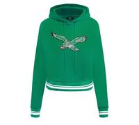 Pro Standard Womens NFL Philadelphia Eagles Retro Classics Cropped Pullover Hoodie Kelly Green Xl