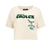 Pro Standard Womens NFL Philadelphia Eagles Retro Classics Short Sleeve Boxy Tee Eggshell Xs