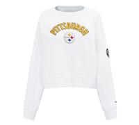 Pro Standard Womens NFL Pittsburgh Steelers Classic Chenille Crewneck Sweatshirt White S