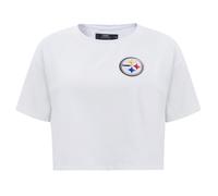 Pro Standard Womens NFL Pittsburgh Steelers Classic Chenille Short Sleeve Boxy Tee White 2XL