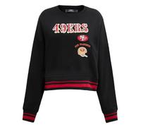 Pro Standard Womens NFL San Francisco 49Ers Retro Classics Crewneck Sweatshirt Black/Red/Black S