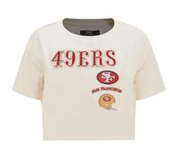 Pro Standard Womens NFL San Francisco 49Ers Retro Classics Short Sleeve Boxy Tee Eggshell Xs