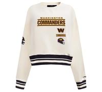 Pro Standard WOMENS NFL WASHINGTON COMMANDERS RETRO CLASSICS CREWNECK SWEATSHIRT EGGSHELL/BLACK L