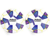Pro Striker Size 5 Football, Training Soccer Ball for Kids, Youth & Adults, Durable PVC Match Practice Ball, Blue (Pack of 2)