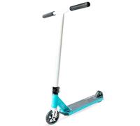 Pro Stunt Scooter for Ages 8+ - Lightweight 4.5" Deck, 110mm Alloy Core Wheels, One-Piece Bar - Skatepark Freestyle Complete - Madd Gear Viral Purge (Aqua)