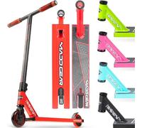 Pro Stunt Scooter for Kids Ages 5 - 12 Lightweight Durable Trick Scooter for Skatepark and Street - Easy Assembly - Madd Gear MG 1 Raven (Red/Black)