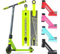 Pro Stunt Scooter for Kids Ages 5 - 12 Lightweight Durable Trick Scooter for Skatepark and Street - Easy Assembly - Madd Gear MG 1 Raven (Green/Black)
