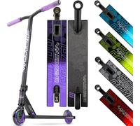 Pro Stunt Scooter for Kids Ages 8-12 - Lightweight Durable Freestyle Trick Scooter for Skatepark and Street - Easy Assembly - Madd Gear MG3 Zen (Black/Purple)