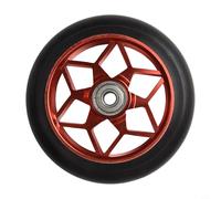 Pro Stunt Scooter Wheels 110mm Aluminium Alloy Hub with Polyurethane Outer Tyre and High Carbon Steel Bearings for Outdoor Sports and Tricks(Red)