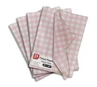 Pro Supply Global Pink Gingham Printed Tissue Paper for Gift Bags or Boxes and Wrapping - Checkered Bulk Decorative Art Tissue Paper for Packaging and Gifting | 24 Sheets 20" x 30"