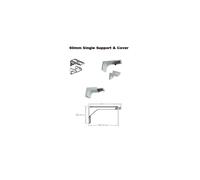 (Pro Support 60mm Facefix & cover Pack of 4) Fineline White Aluminium Heavyduty Bendable Track