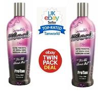 Pro Tan INCREDIBLY BLACK Dark Bronzing Sunbed Tanning Lotion Cream 2 Pack Deal