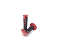 Pro Taper - Grip - Clamp-On - Half Waffle - 2T & 4T - Black w/Red
