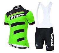Pro Team Breathable Cycling Kits Jersey and Bib Shorts Bicycle Clothing Suit for Men Breathable and Quick Dry Cycling Clothing (D,XL)