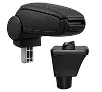 pro.tec Armrest Incl. Storage Box Padded Centre Console Faux Leather Black