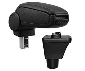 pro.tec Armrest Incl. Storage Box Padded Centre Console Faux Leather Black