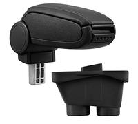 [pro.tec] Armrest - inkl. Storage Box - padded - imitation leather - black with black seams