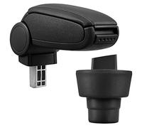 Pro.tec central armrest, arm rest with storage compartment, padded, black, grey