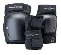 Pro-Tec Street 3-Pack Pad Set - Protective Gear for Skateboarding, Roller Skating, Scooter, Bicycling