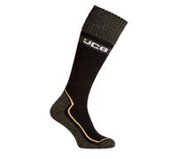 (6-8.5 UK, Black) JCB - Mens Thick Cotton Rich Pro Welly Wellington Boot Socks for Work
