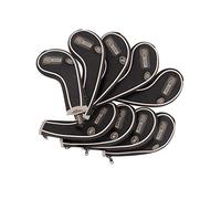 Pro-Tekt Deluxe Zip Iron Headcovers - Black/Silver