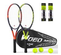 Pro Tennis Racket for Adults, 2 Player 27 inch Speed Tennis Racquet Acceptable for Beginner and Professional with 3 Tennis Balls, 2 Vibration Dampes, 2 Overgrips, Tennis Bag