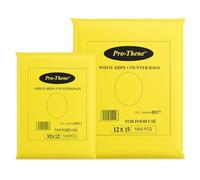 Pro-Thene White HDPE Counter Bags - Multiple Sizes & 12 Micron - Strong Reusable Food Safe Bags - Tear-Resistant & Recyclable - Ideal for Butchers, Deli, Bakery & Retail Counters (1000, 10 x 12")