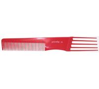 Pro Tip Hairdressing Lifter Comb with 5 Plastic Pins PTC04 190mm - RED by Pro Tip