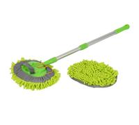 Pro User 1x Microfibre Extendable Car Wash Brush - 43" - Green - Long Telescopic Caravan Motorhome Van Cleaning Washing Cleaner Mop