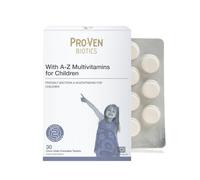 Pro-Ven for Children (4-16) A-Z Multivitamins Supplement for Gut Health, Immunity & Energy 2.5 Billion CFU 30 Blackcurrant Chewable Tablets