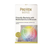 Pro-Ven Probiotics for Adults | Gut Health & Immune System Support | 5 Billion CFU & Multivitamin Supplement for Men & Women | Reduces Bloating & IBS | 60 Capsules