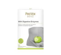 Pro-Ven Probiotics with Digestive Enzymes | Daily Gut Support 25 Billion Lab4 Friendly Bacteria | Calcium Aids Digestion for Adults | 30 Capsules