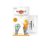 Pro-Ven Urgent-C Daytime 25 Billion CFU, Vitamin C D Zinc, 7 Sachets | With Selenium, Beta-Glucans & Elderberry - Intensive Kickstart Formula, Orange-Flavoured Fizzy Drink for Daytime Energy
