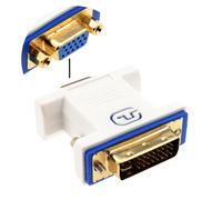 kenable PRO VGA Socket 15 pin to DVI 24+5 Male Plug Video Adapter White