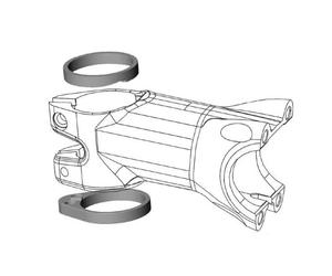 Pro Vibe 1-1/8´´ Headset Spacer 3/5/10/15 mm Black