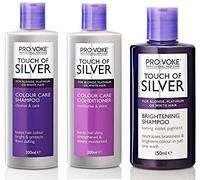 PRO: VOKE Set of 3 - Provoke Touch Of Silver Silver Colour Care SHAMPOO 200ml & CONDITIONER 200ml & Brightening Shampoo 150ml by Pro: Voke