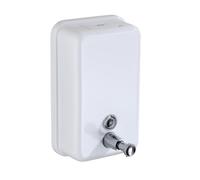 Pro Washroom 1000ml Stainless Steel Soap Dispenser - Heavy-Duty Wall-Mounted Metal Hand Soap Holder for Commercial Kitchens, Bathrooms & Restrooms - Leak-Proof, Easy-Refill, Hygienic Design (White)