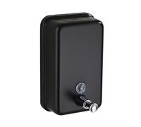 Pro Washroom 1000ml Stainless Steel Soap Dispenser - Heavy-Duty Wall-Mounted Metal Hand Soap Holder for Commercial Kitchens, Bathrooms & Restrooms - Leak-Proof, Easy-Refill, Hygienic Design (Black)